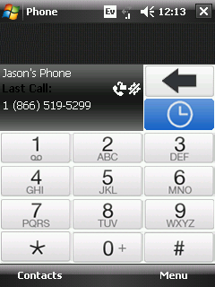 call dialer screen