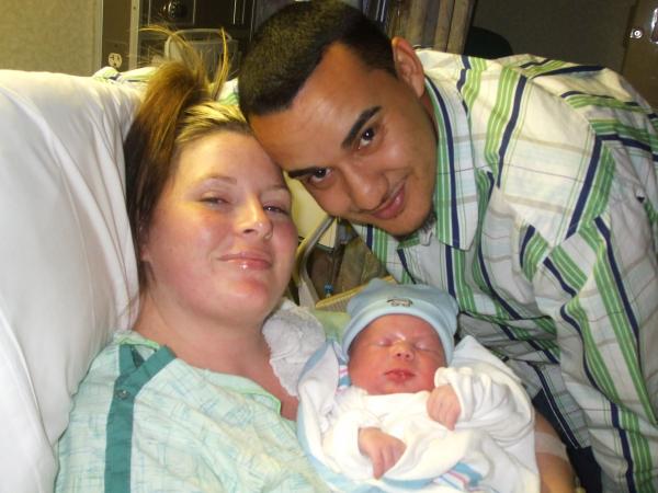 me and my wife, welcoming our son Javen